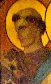 Crop of a painting of St. Judicaël.