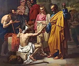 "Saint Peter Heals a Lame Beggar" by Louis-Vincent-Léon Pallière (1819)