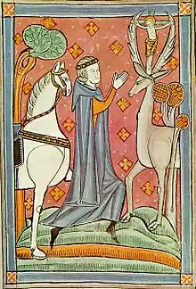 Saint Eustace, from a 13th-century English manuscript.