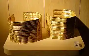 Gold bracelets, 6th century BC