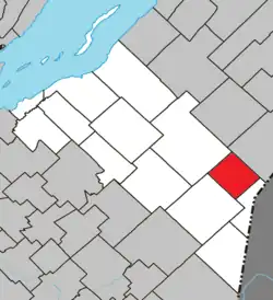 Location within Montmagny RCM.