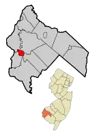 Location of Salem in Salem County, New Jersey
