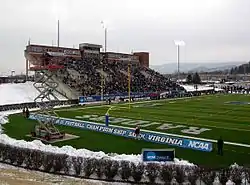 Stadium stands and field.