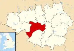 City of Salford shown within Greater Manchester