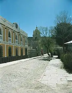 Municipal building and church at the main square