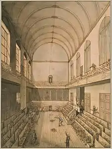 Meeting of the revolutionary National Convention in the Salle du Manège in August, 1792