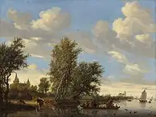 van Ruysdael - Ferry on a River