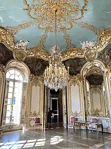 The ceiling of the oval Salon of the Princesse in Hôtel de Soubise, Paris, by Germain Boffrand, 1740