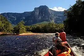 The Salto Ángel falls in Venezuela.