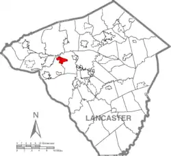 Location within Lancaster county
