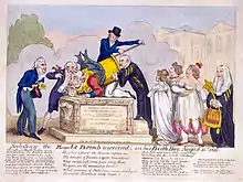 Cruikshank's Saluting the Regent's Bomb; 1816.