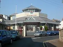 The Salvation Army Congress Hall behind Park Crescent stands on the site of its 1883 predecessor.