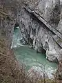 The Salzach flowing through the gorge