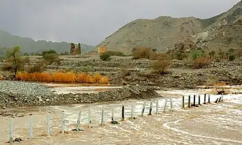 A wadi in Samail after rainfall