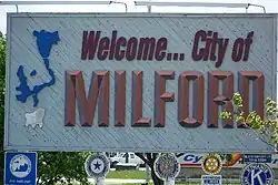 Welcome sign on U.S. Highway 71