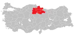 Location of Samsun Subregion