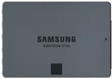 A grey SSD with the text Samsung Solid State Drive"