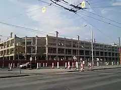 The arena during reconstruction in July 2009