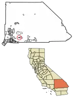 Location of Big Bear Lake in San Bernardino County, California
