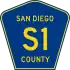 San Diego County Route S1 sign