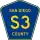 County Road S3 marker