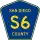 County Road S6 marker