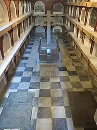 View of the crypt of the church