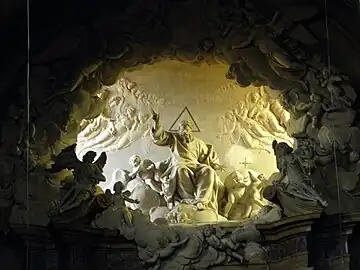 The "Gloria" on the vault above the altar Minerbio