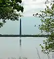 San Jacinto Monument from water's edge of the Baytown Nature Center