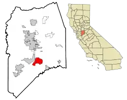 Location in San Joaquin County and the state of California