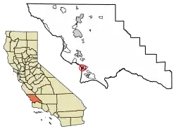 Location of Grover Beach in San Luis Obispo County, California.