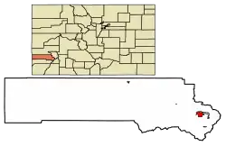 Location of Mountain Village in San Miguel County, Colorado.