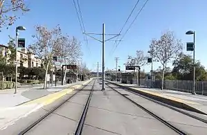 The platforms at Fenton Parkway station