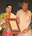 Bhattacharyaa Receiving Mashal Pratibha Samman