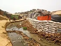 Sandbags to prevent floods in Balukhali