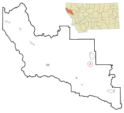 Location of Hot Springs, Montana