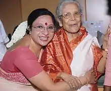 Sandhya Mukherjee (right) with Nupurchhanda Ghosh, in 2014