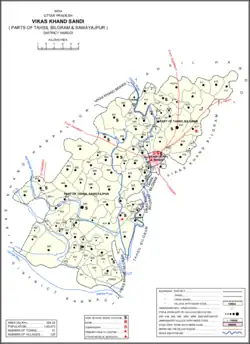 Map showing Nikari (#860) in Sandi CD block