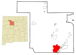 Location within Sandoval County
