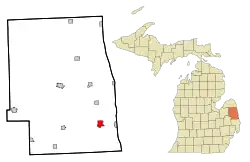 Location of Croswell, Michigan