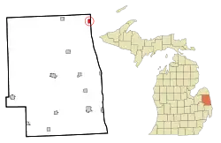 Location of Forestville, Michigan