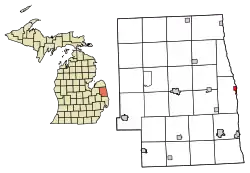 Location of Port Sanilac, Michigan