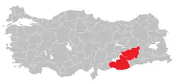 Location of Şanlıurfa Subregion