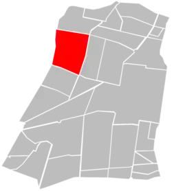 Location of Colonia Obrera (in red) within Cuauhtémoc borough