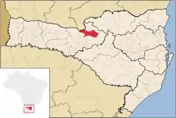 Location within the state of Santa Catarina