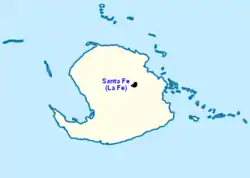 Locator map of Santa Fe (in black)within Isla de la Juventud