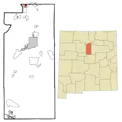 Location of Cuartelez, New Mexico
