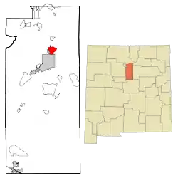Location of Tesuque, New Mexico