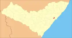 Location of Santa Luzia do Norte in the State of Alagoas