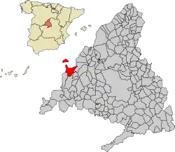 Location of Santa María de la Alameda
